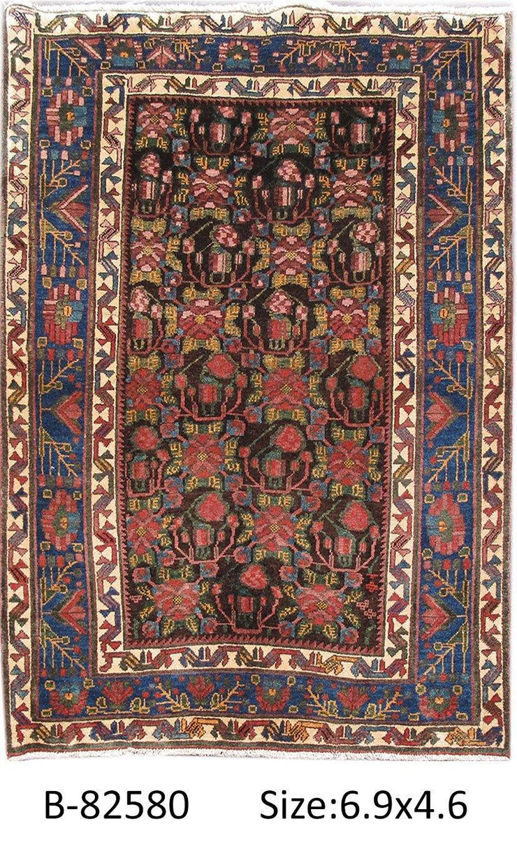 Luxurious 5x7 Authentic Hand-knotted Persian Hamadan Rug - Iran - bestrugplace