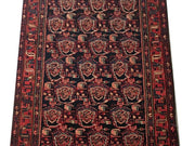 4x16 Authentic Hand-knotted Persian Hamadan Rug - Iran - bestrugplace