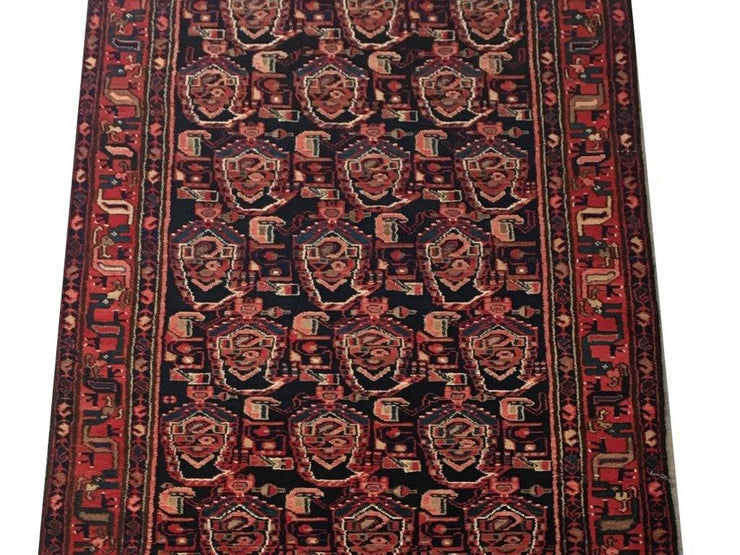 4x16 Authentic Hand-knotted Persian Hamadan Rug - Iran - bestrugplace