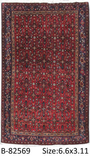 Luxurious 4x7 Authentic Hand-knotted Persian Hamadan Rug - Iran - bestrugplace