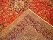 10' x 13' Red Persian Kashan Rug