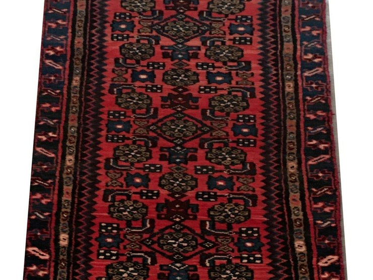 3x13 Authentic Hand-knotted Persian Hamadan Rug - Iran - bestrugplace