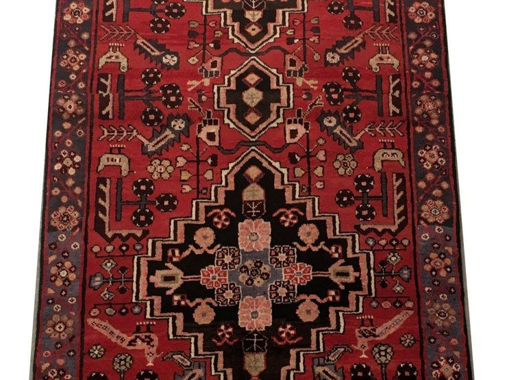 4x8 Authentic Hand-knotted Persian Hamadan Rug - Iran - bestrugplace