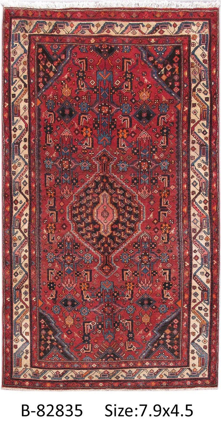 Luxurious 4x8 Authentic Hand-knotted Persian Hamadan Rug - Iran - bestrugplace