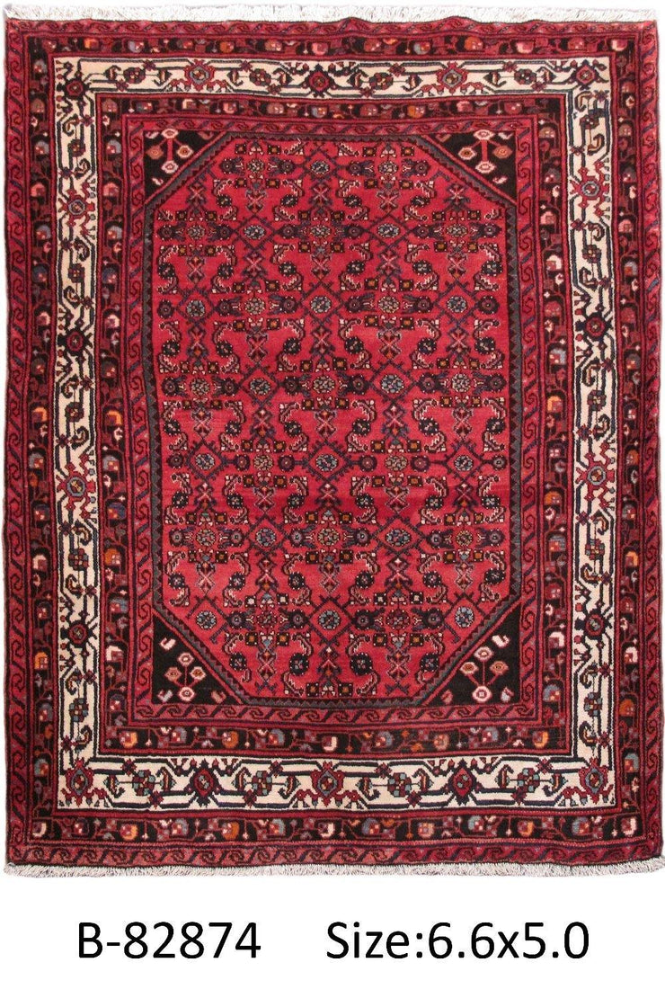 Luxurious 5x7 Authentic Hand-knotted Persian Hamadan Rug - Iran - bestrugplace