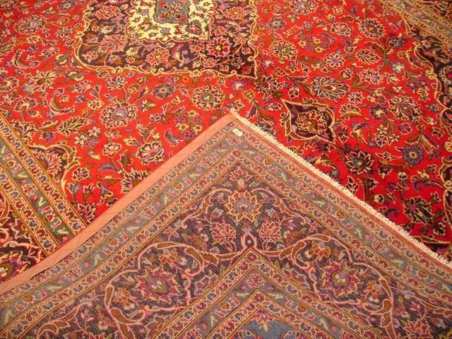 10x13 Authentic Hand Knotted Persian Kashan Rug - Iran - bestrugplace