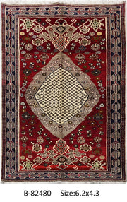 Luxurious 4x6 Authentic Hand-knotted Persian Hamadan Rug - Iran - bestrugplace