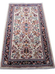 2' x 4' Ivory Persian Malayer Rug