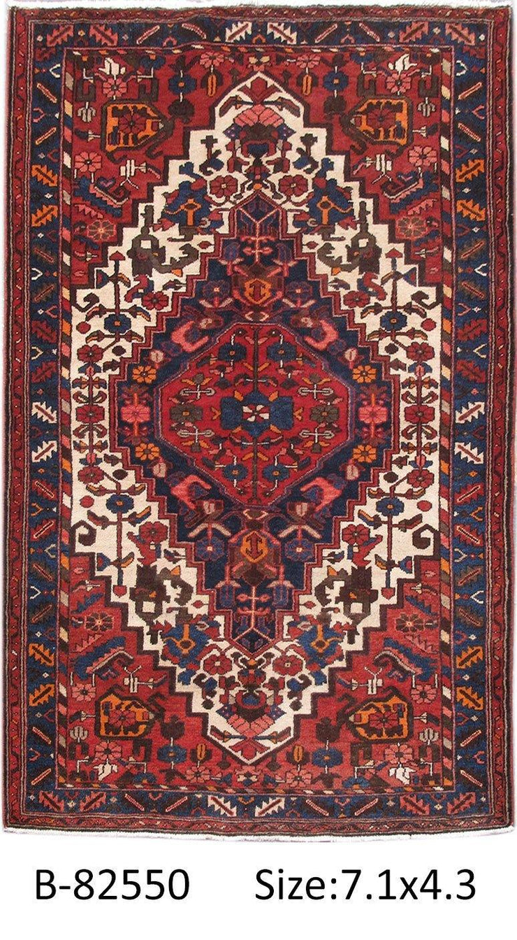 Luxurious 4x7 Authentic Hand-knotted Persian Hamadan Rug - Iran - bestrugplace