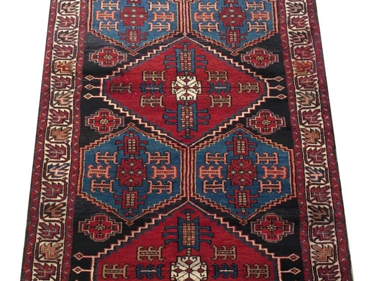 4x10 Authentic Hand-knotted Persian Hamadan Rug - Iran - bestrugplace