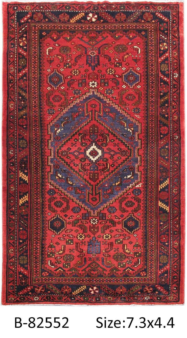 Luxurious 4x7 Authentic Hand-knotted Persian Hamadan Rug - Iran - bestrugplace