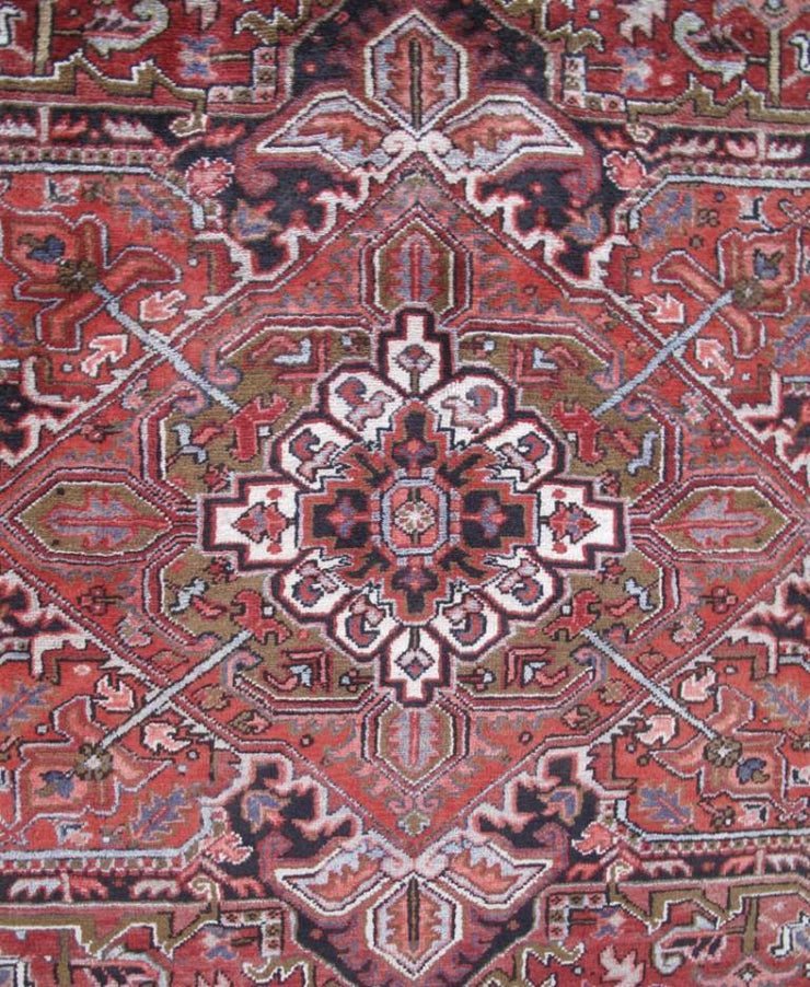 8x11 Authentic Hand-knotted Persian Heriz Rug - Iran - bestrugplace