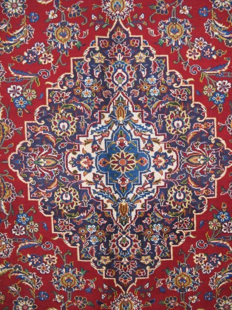 10x14 Authentic Hand-knotted Persian Signed Kashan Rug - Iran - bestrugplace