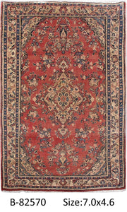 Luxurious 4x7 Authentic Hand-knotted Persian Hamadan Rug - Iran - bestrugplace