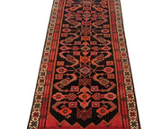 3x13 Authentic Hand-knotted Persian Hamadan Rug - Iran - bestrugplace