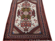 2' x 2' White Persian Hamadan Rug