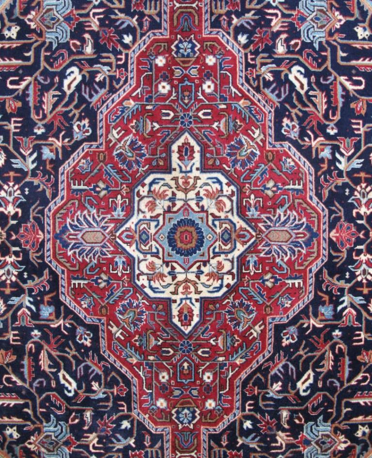 10' x14' Rufous Red Persian Signed Kashan Rug