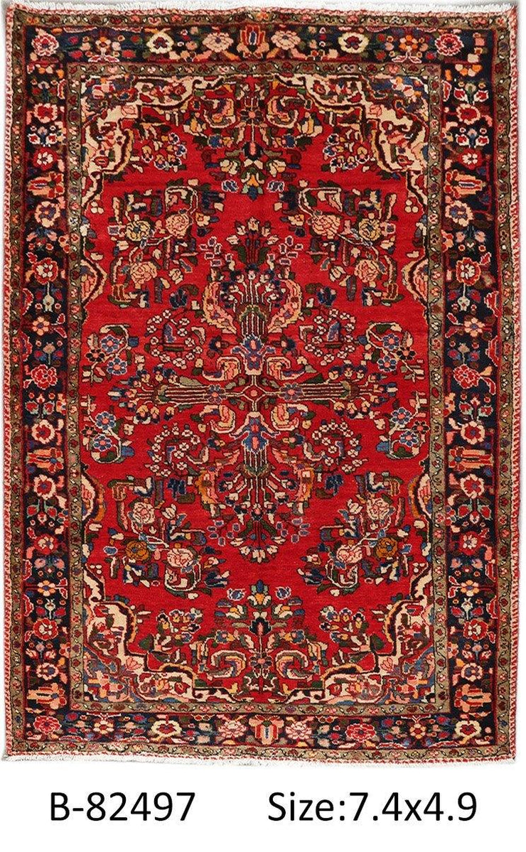 Luxurious 5x7 Authentic Hand-knotted Persian Hamadan Rug - Iran - bestrugplace