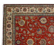 10x13 RED ALL OVER Authentic Hand Knotted Persian Tabriz Rug - Iran - bestrugplace