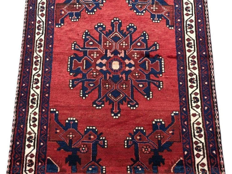 3x5 Authentic Hand-knotted Persian Hamadan Rug - Iran - bestrugplace