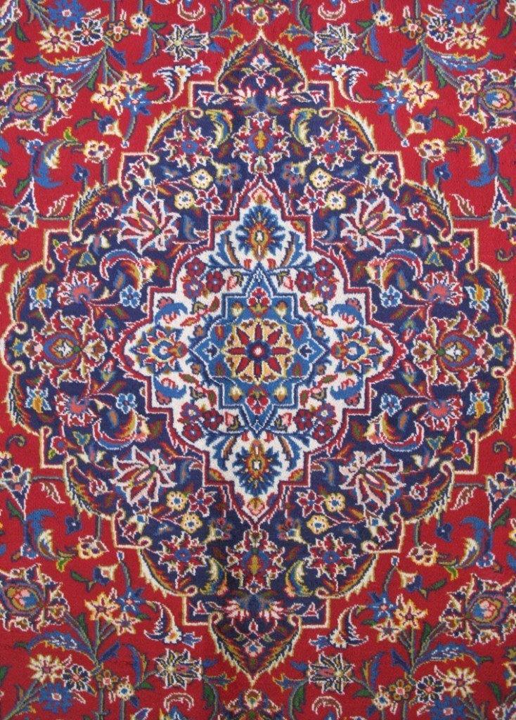 10x13 Authentic Hand-knotted Persian Signed Kashan Rug - Iran - bestrugplace