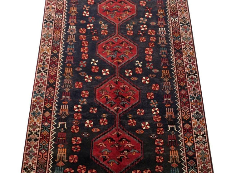 5x10 Authentic Hand-knotted Persian Hamadan Rug - Iran - bestrugplace