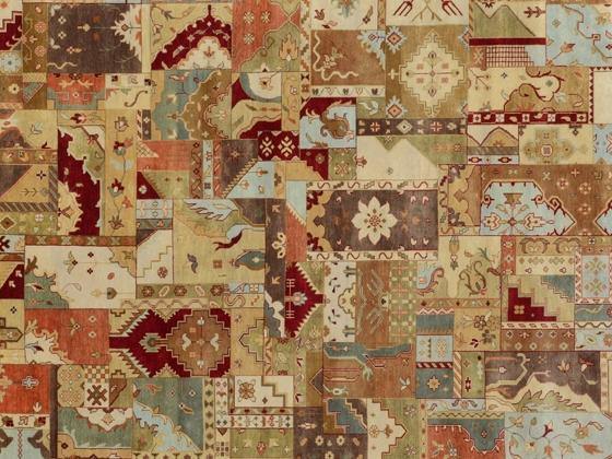 9x11 Agra 8/8 Patchwork Design Rug - India - bestrugplace