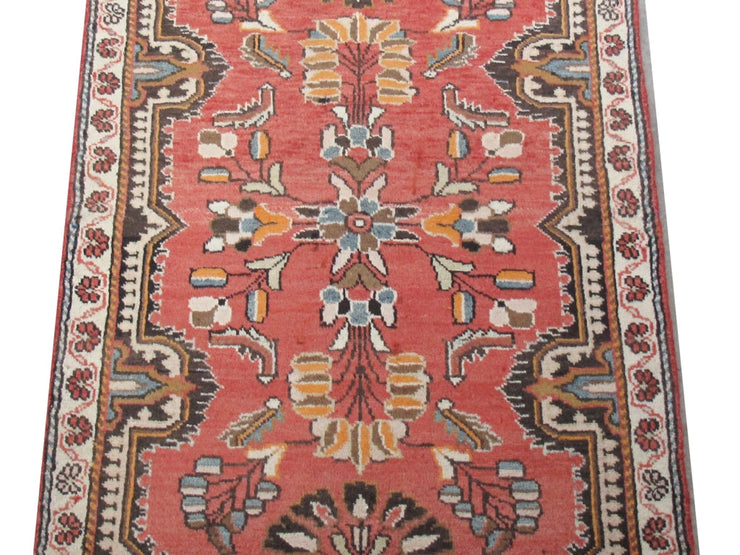 3' x 4' Orange Persian Hamadan Rug