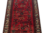 4x10 Authentic Hand-knotted Persian Hamadan Rug - Iran - bestrugplace