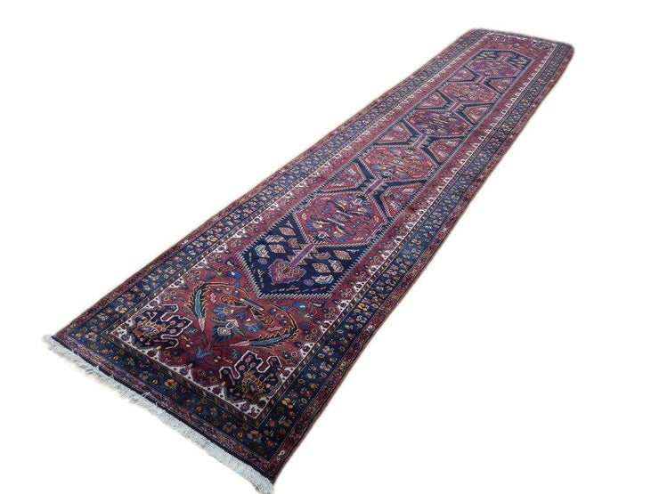 4x17 Authentic Hand Knotted Persian Sarouk Runner - Iran - bestrugplace