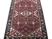 3' x 4' Red Persian Hamadan Rug