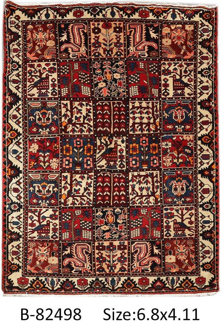 Luxurious 5x7 Authentic Hand-knotted Persian Bakhtiari Rug - Iran - bestrugplace