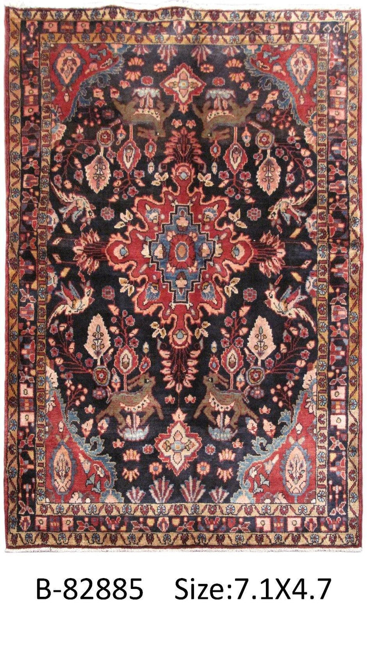 Luxurious 5x7 Authentic Hand-knotted Persian Hamadan Rug - Iran - bestrugplace