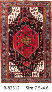 Luxurious 5x7 Authentic Hand-knotted Persian Hamadan Rug - Iran - bestrugplace