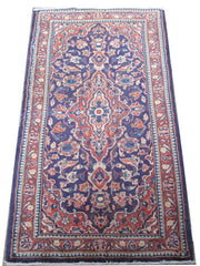 2' x 5' Orange Persian Kashan Rug