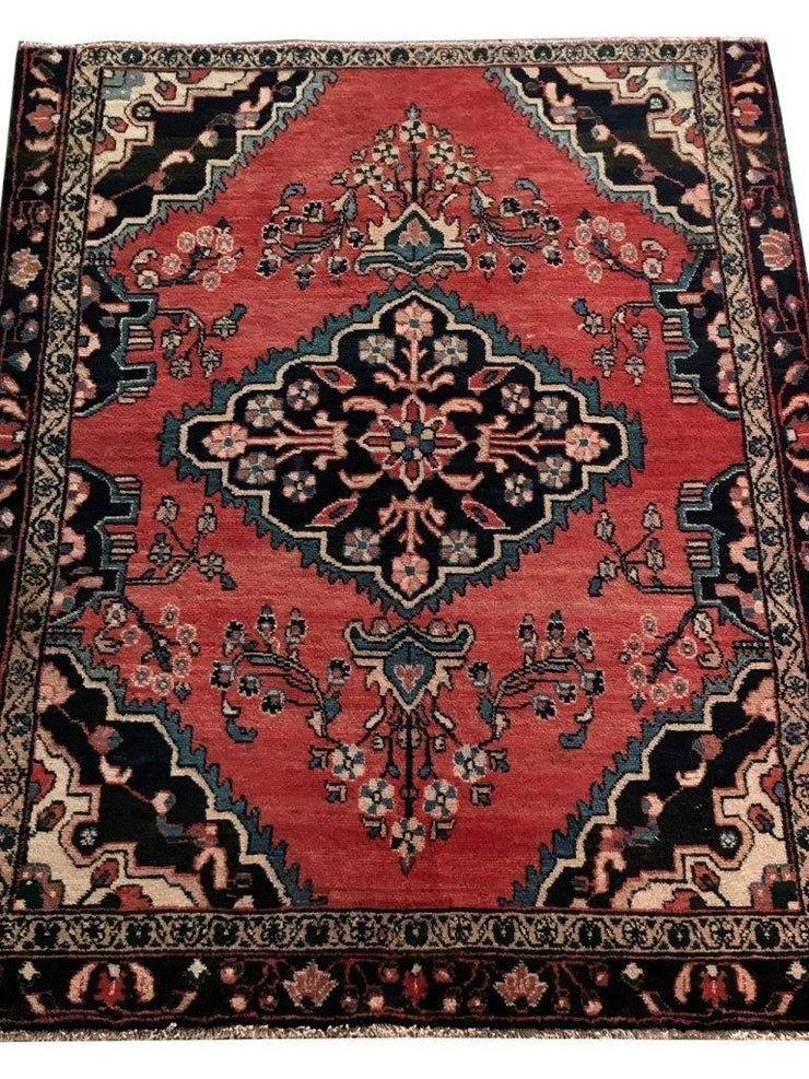 5x6 Authentic Hand-knotted Persian Hamadan Rug - Iran - bestrugplace