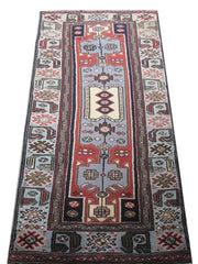 2' x 5' Red Persian Hamadan Rug