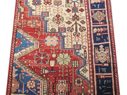 3' x 4' Red Persian Hamadan Rug