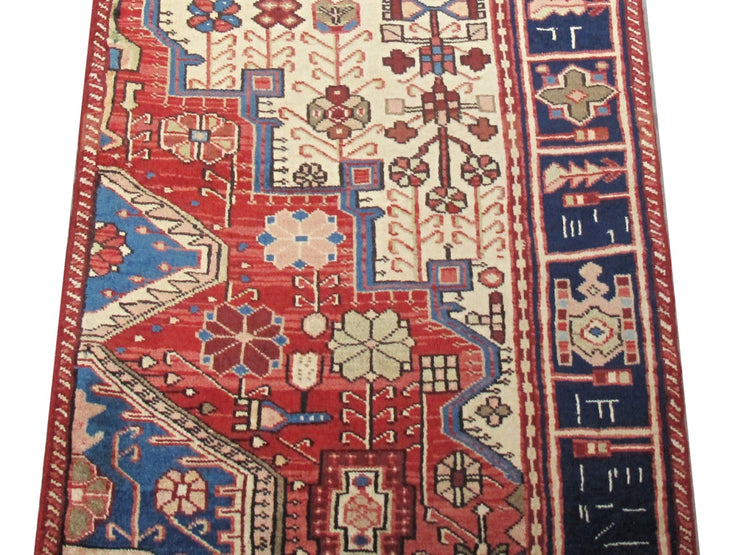 3' x 4' Red Persian Hamadan Rug