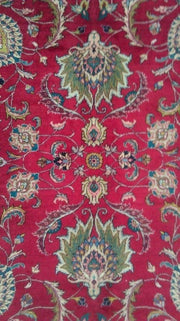 10x13 RED ALL OVER Authentic Hand Knotted Persian Tabriz Rug - Iran - bestrugplace