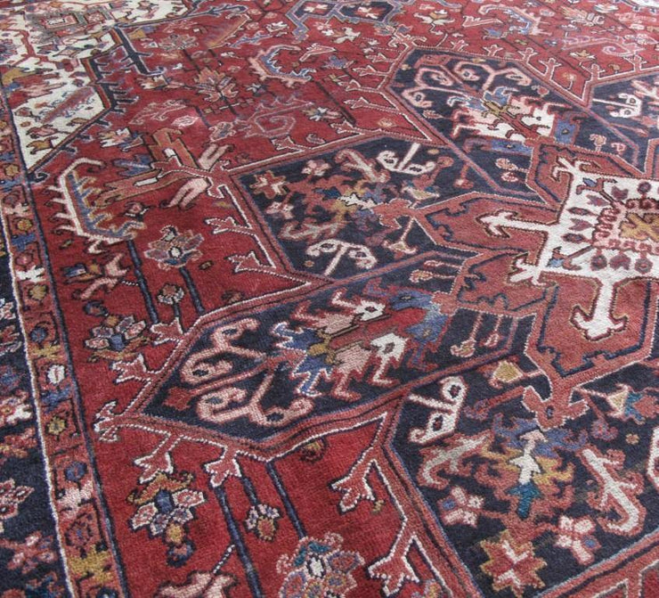 8x11 Authentic Hand-knotted Persian Heriz Rug - Iran - bestrugplace