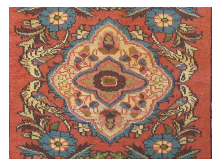 3' x 4' Orange Persian Hamadan Rug