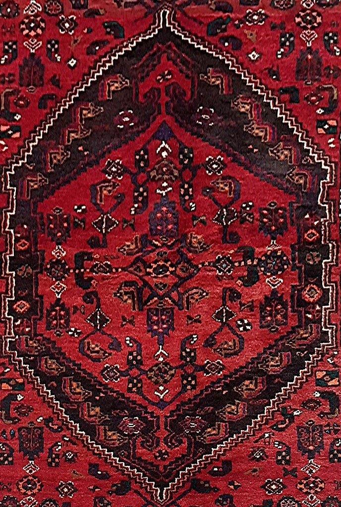 5x7 Authentic Hand Knotted Persian Hamadan Rug - Iran - bestrugplace