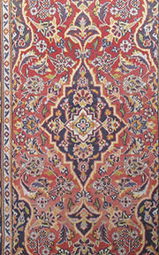 2' x 4' Red Persian Kashan Rug