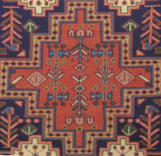 3' x 3' Orange Persian Yalameh Rug