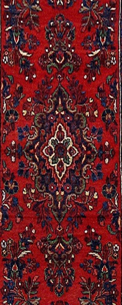 4x17 Authentic Hand Knotted Persian Hamadan Rug - Iran - bestrugplace