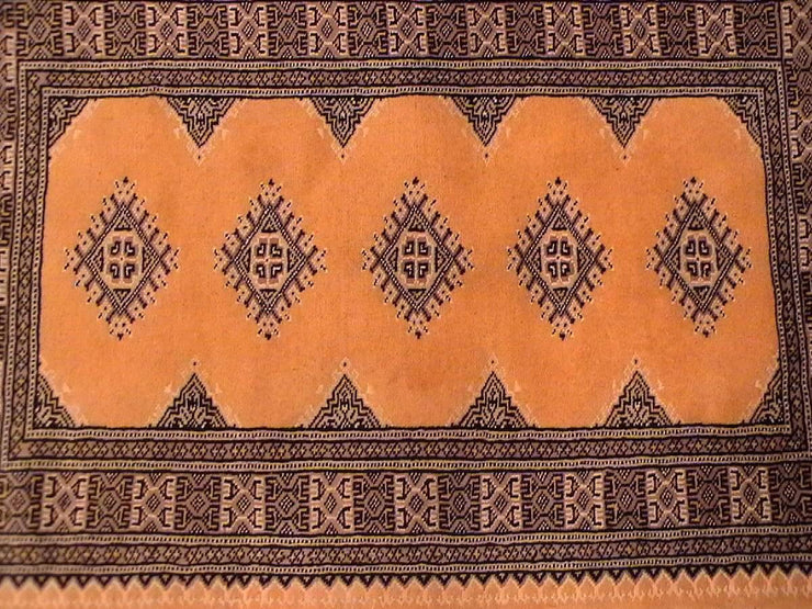 Radiant 3x5 Authentic Handmade Wool & Silk Jaldar Bokhara Rug - Pakistan - bestrugplace