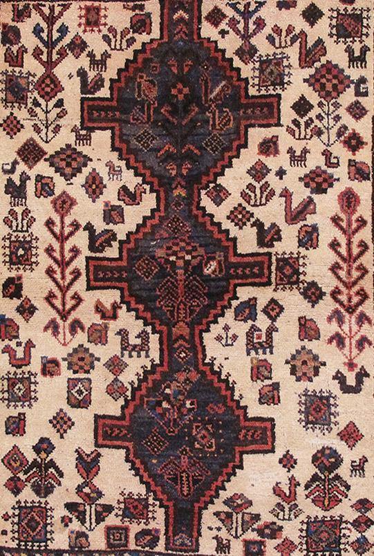 Luxurious 4x5 Authentic Hand-knotted Persian Hamadan Rug - Iran - bestrugplace