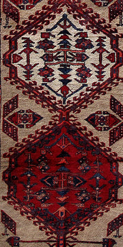 3' x 10' Red Persian Ardebil Rug