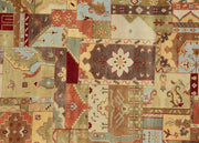 9x12 Agra 8/8 Patchwork Design Rug - India - bestrugplace